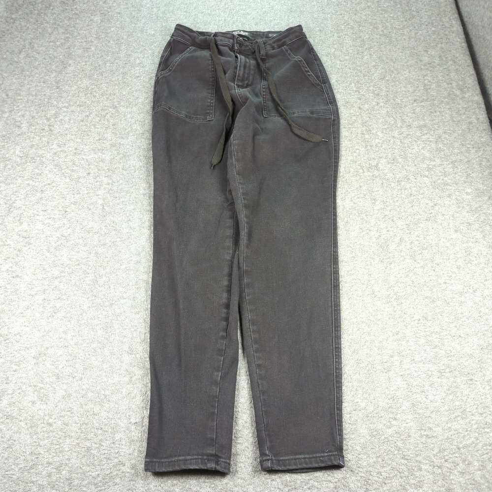 Judy Blue Jeans Womens 28 Black Joggers High Rise Casual Tapered